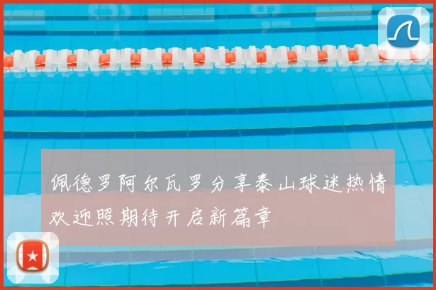 佩德罗阿尔瓦罗分享泰山球迷热情欢迎照期待开启新篇章